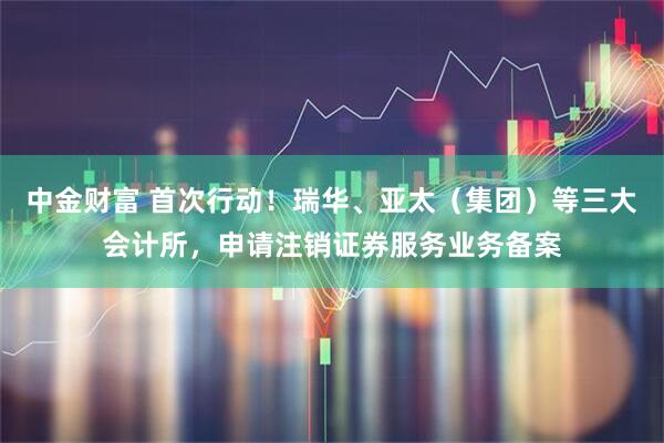 中金财富 首次行动！瑞华、亚太（集团）等三大会计所，申请注销证券服务业务备案